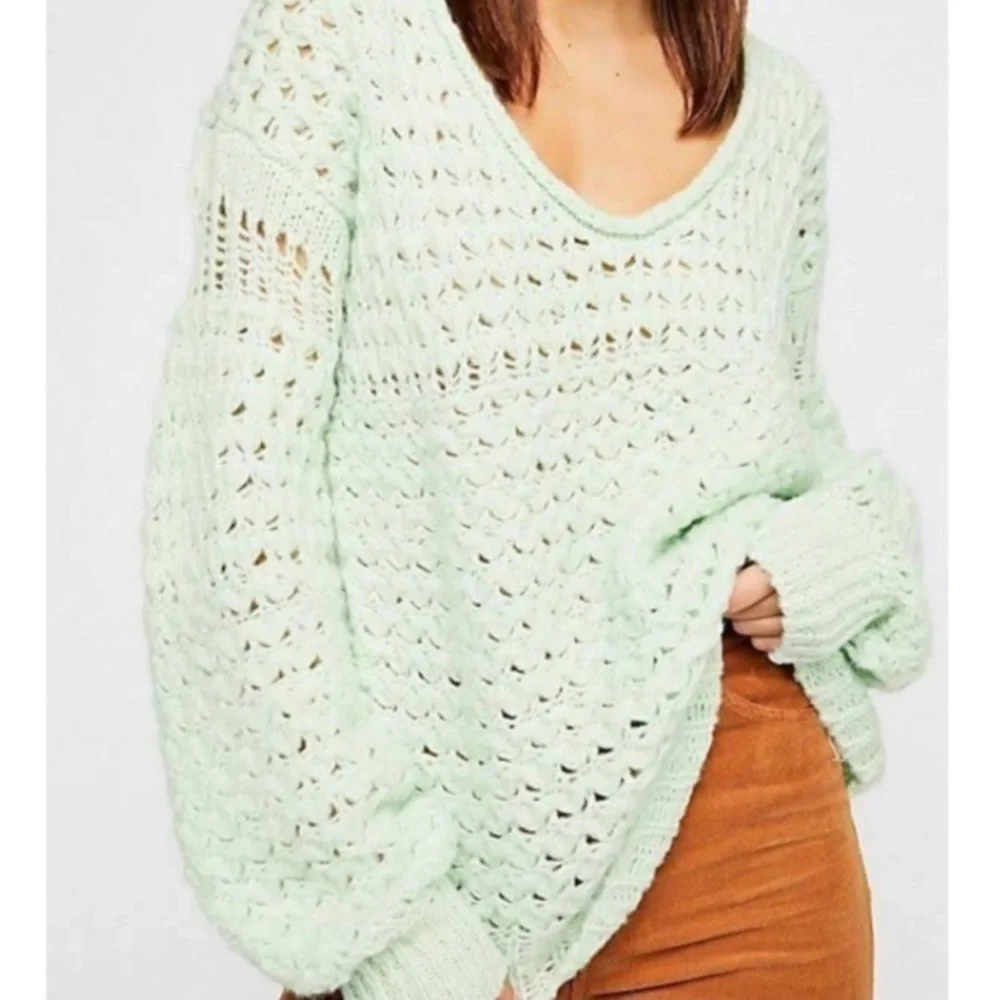 Free People Crashing Waves Sweater in mint - Picture 4 of 6